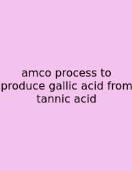 Amco Process To Produce Gallic Acid From Tannic Acid