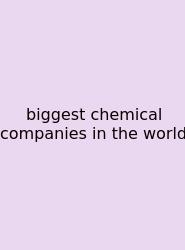 Biggest Chemical Companies In The World