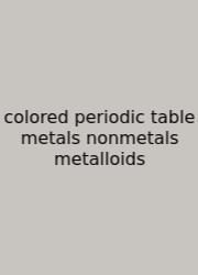 Colored Periodic Table Metals Nonmetals Metalloids