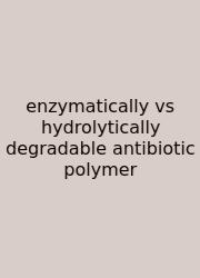 Enzymatically Vs Hydrolytically Degradable Antibiotic Polymer