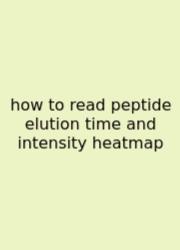 How To Read Peptide Elution Time And Intensity Heatmap