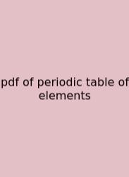 Pdf Of Periodic Table Of Elements