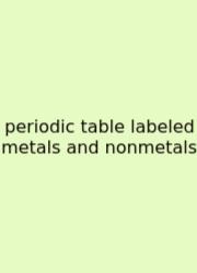 Periodic Table Labeled Metals And Nonmetals