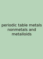 Periodic Table Metals Nonmetals And Metalloids