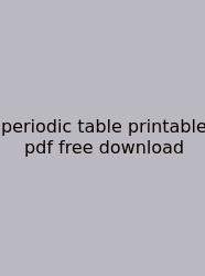 Periodic Table Printable Pdf Free Download