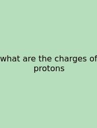 What Are The Charges Of Protons