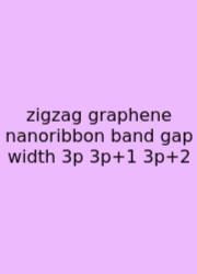Zigzag Graphene Nanoribbon Band Gap Width 3p 3p+1 3p+2
